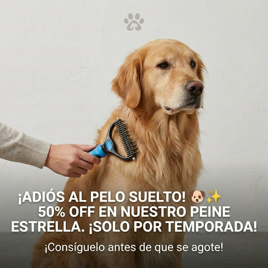 Peine Deslanador para Mascotas – Retira Pelo Muerto en Perros y Gatos