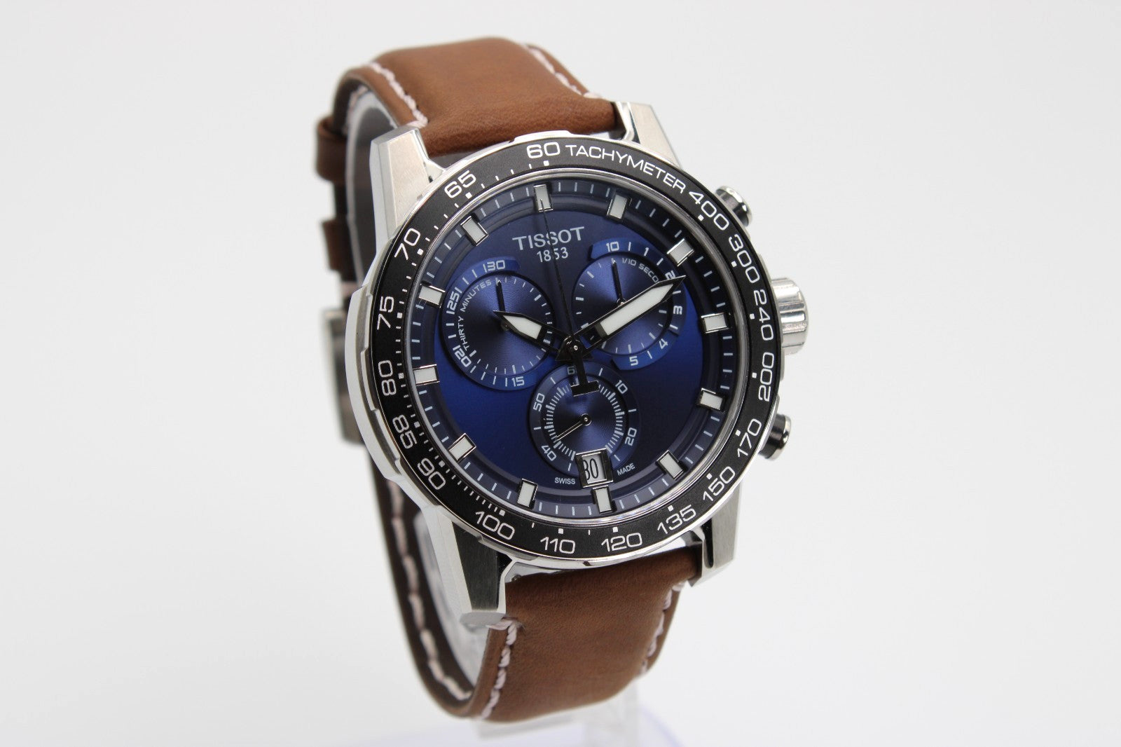 Reloj de hombre TISSOT Supersport Chrono T125.617.16.04 1.00 de cuarzo con esfera azul y caja de 45,5 mm.