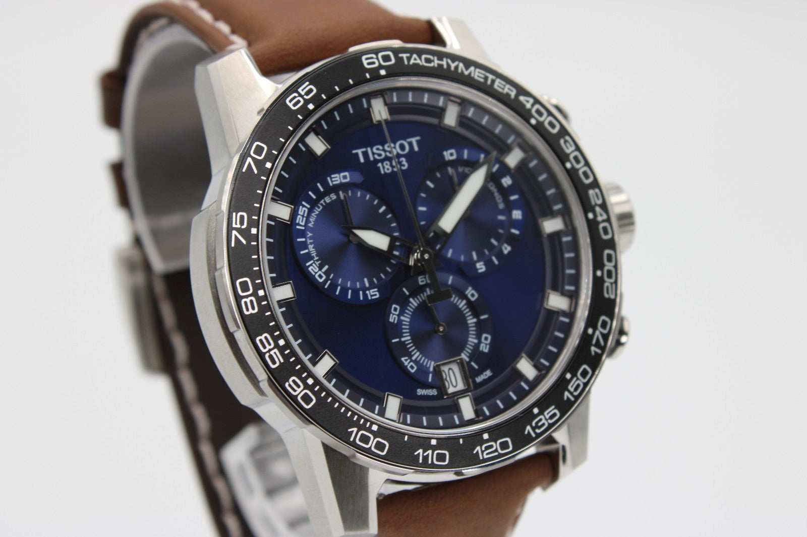 Reloj de hombre TISSOT Supersport Chrono T125.617.16.04 1.00 de cuarzo con esfera azul y caja de 45,5 mm.