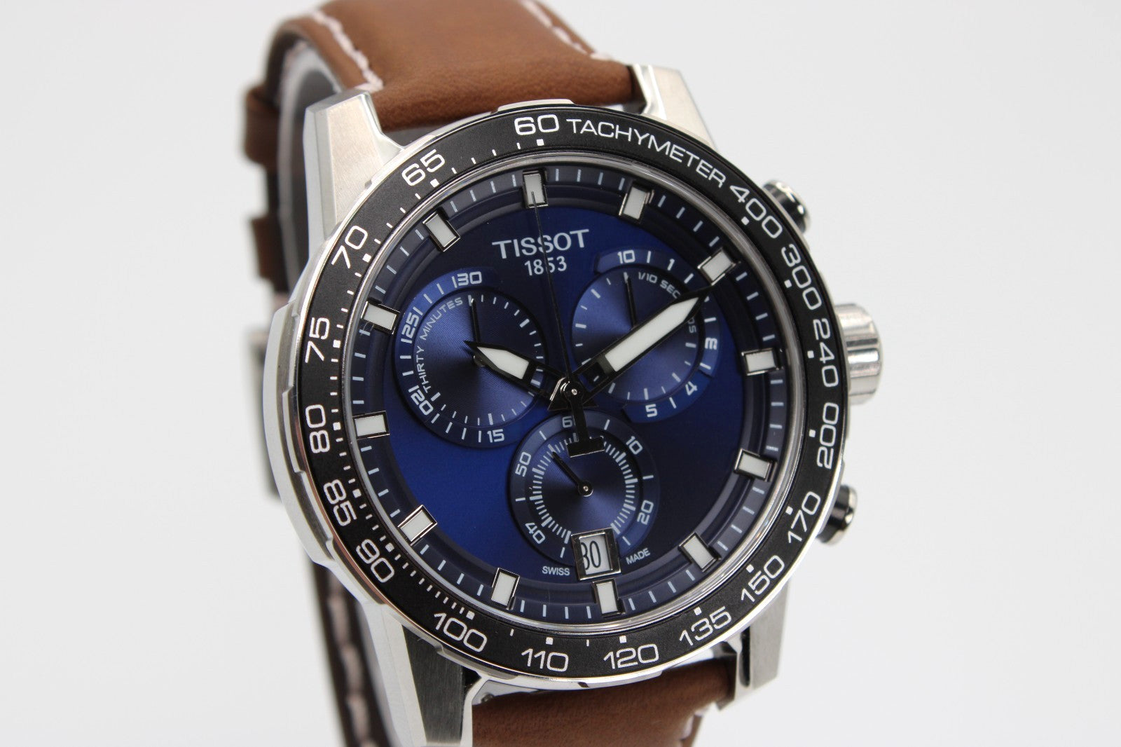 Reloj de hombre TISSOT Supersport Chrono T125.617.16.04 1.00 de cuarzo con esfera azul y caja de 45,5 mm.