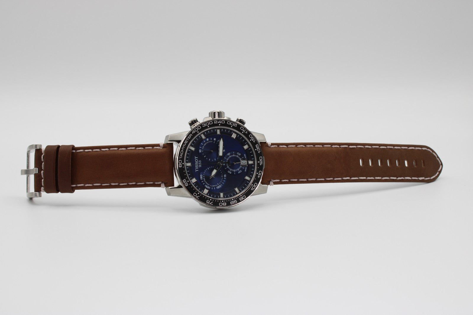 Reloj de hombre TISSOT Supersport Chrono T125.617.16.04 1.00 de cuarzo con esfera azul y caja de 45,5 mm.