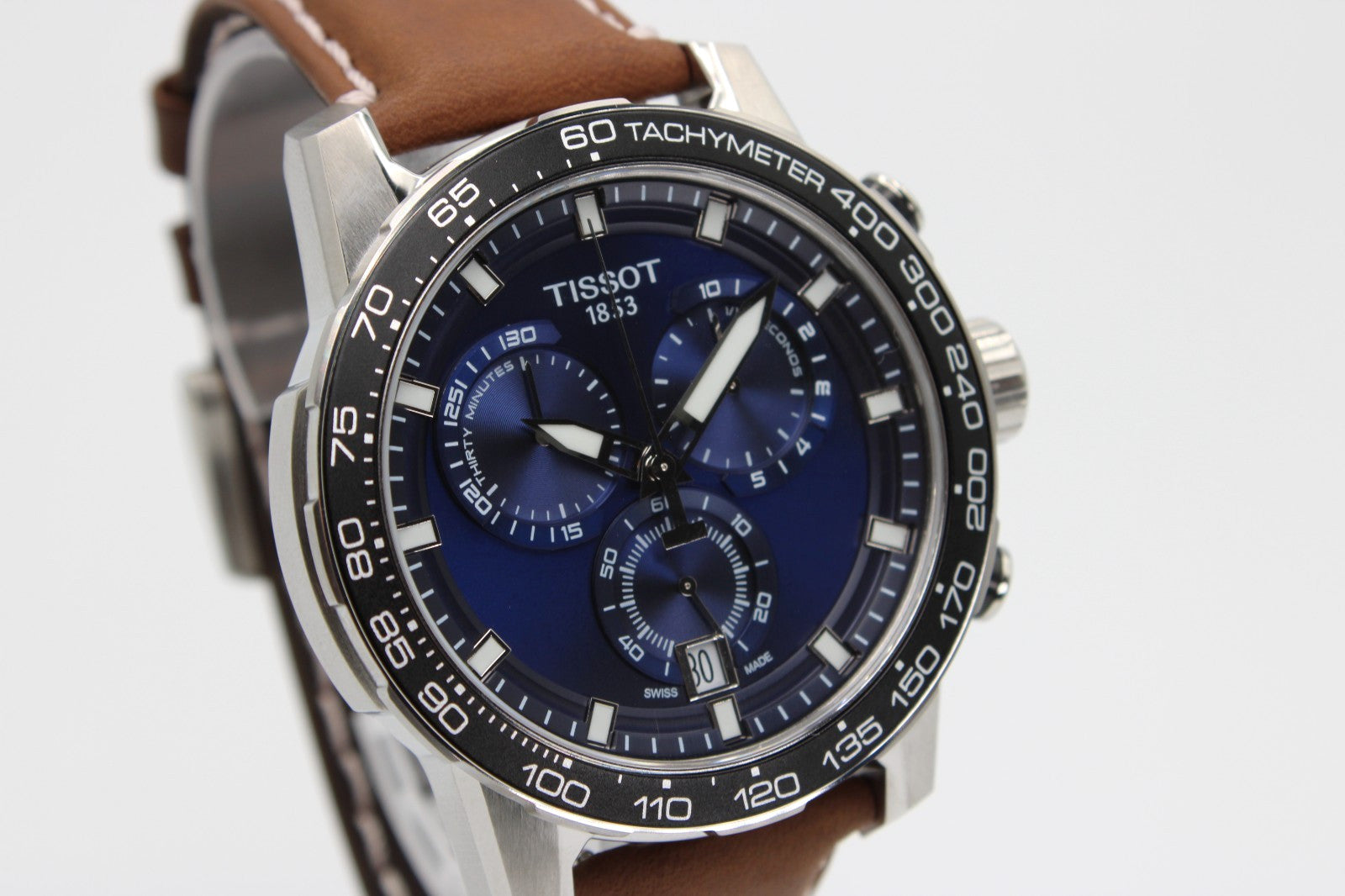 Reloj de hombre TISSOT Supersport Chrono T125.617.16.04 1.00 de cuarzo con esfera azul y caja de 45,5 mm.
