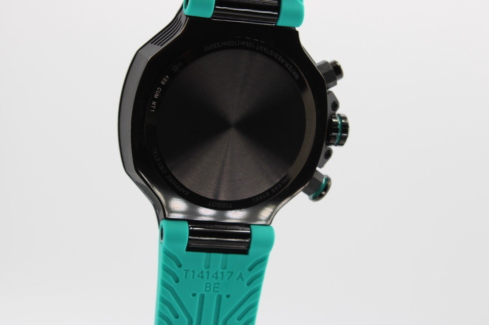 Tissot T-Race T141.417.37.051.01 Cuarzo Esfera Negra Correa Caucho Verde Hombre 45mm