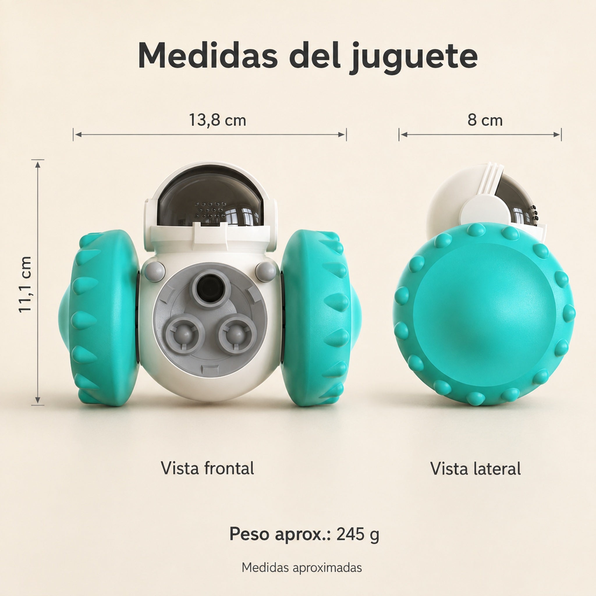 Dispensador de Comida Robot para Mascotas — Juguete Interactivo y Educativo