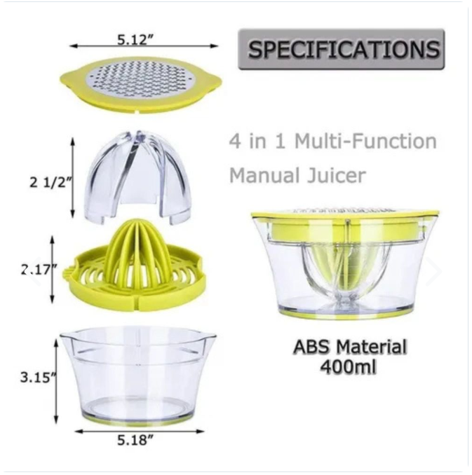 EXPRIMIDOR MANUAL MULTIFUNCIONAL 4 EN 1
