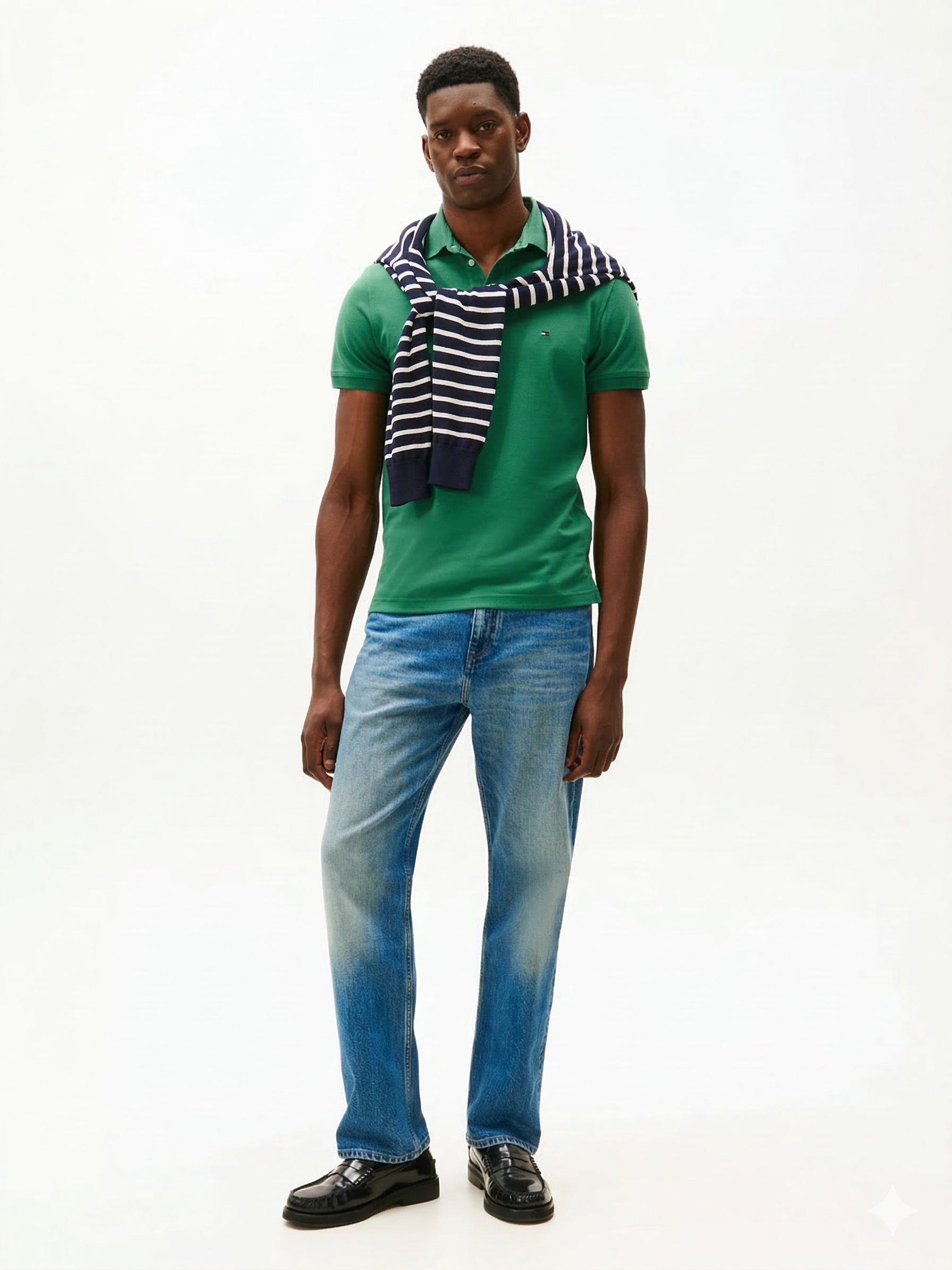 Polo de piqué elástico de corte ajustado PRODUCTO IMPORTADO