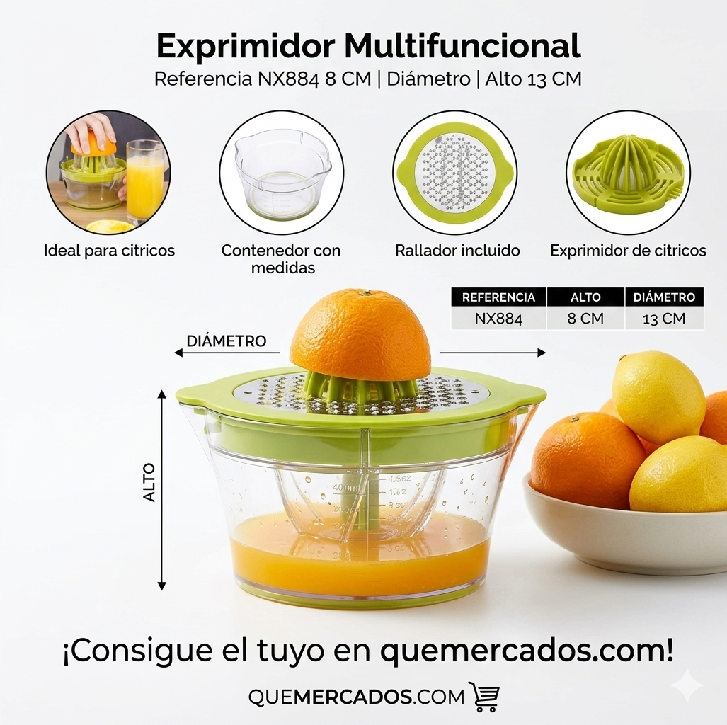 EXPRIMIDOR MANUAL MULTIFUNCIONAL 4 EN 1