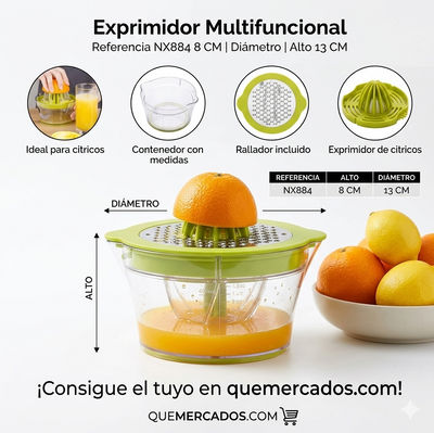 EXPRIMIDOR MANUAL MULTIFUNCIONAL 4 EN 1