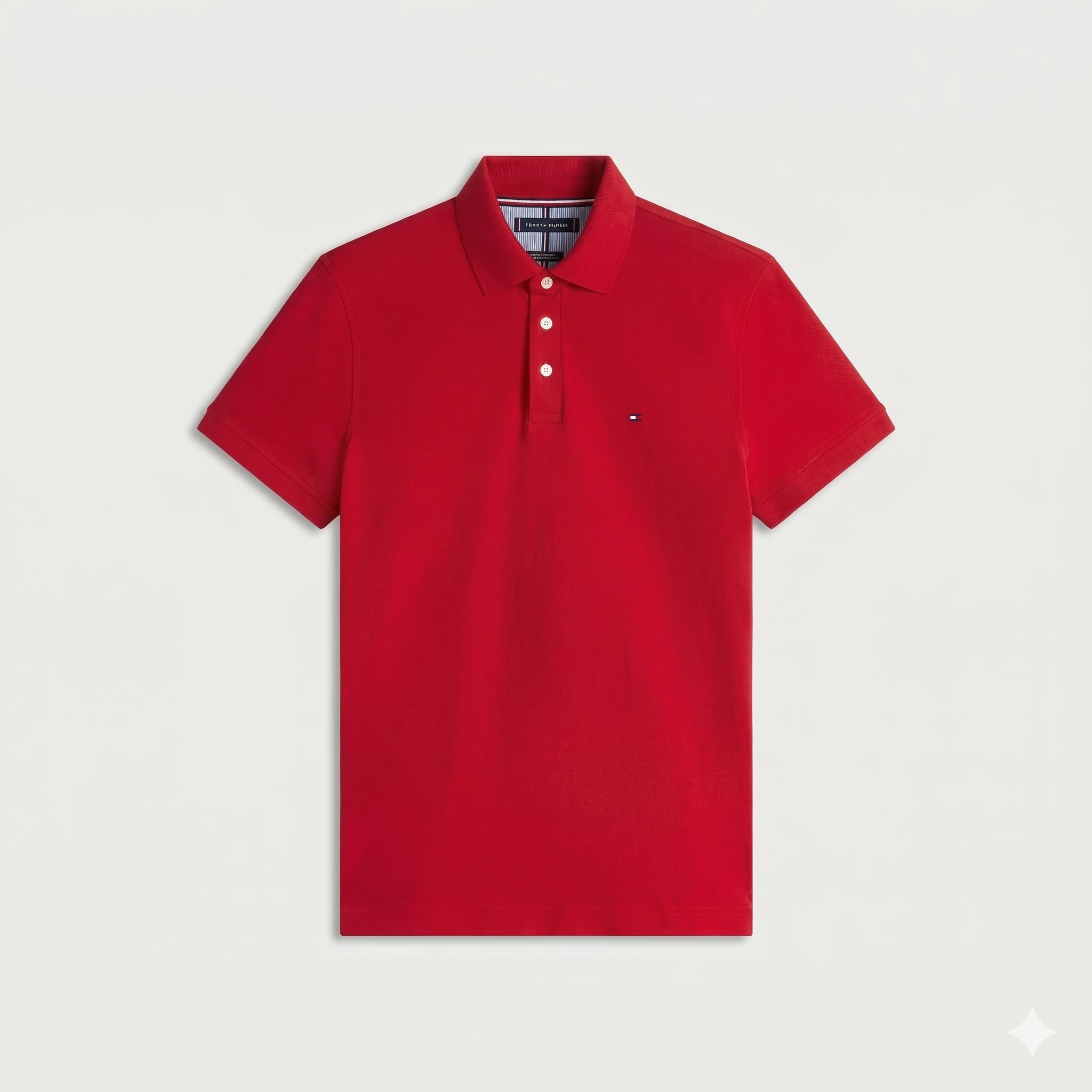 Polo Tommy Piqué Elástico Corte Ajustado Rojo PRODUCTO IMPORTADO