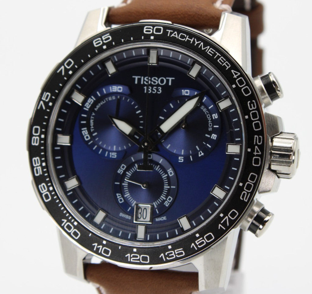 Reloj de hombre TISSOT Supersport Chrono T125.617.16.04 1.00 de cuarzo con esfera azul y caja de 45,5 mm.
