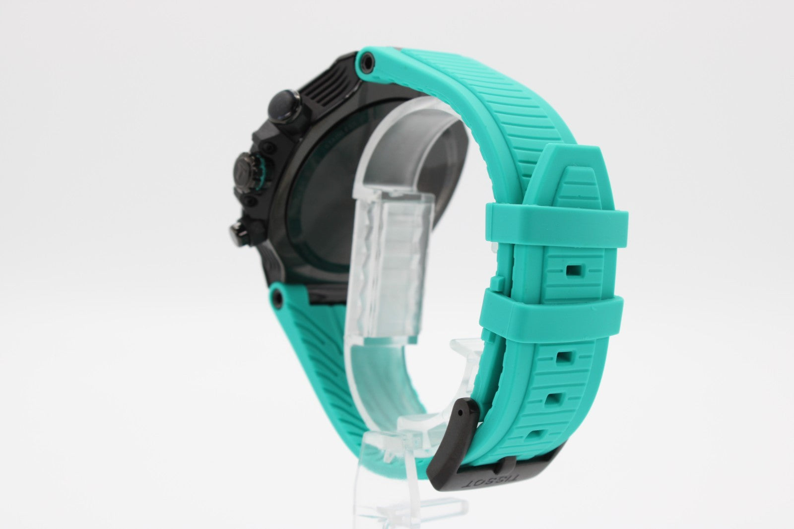 Tissot T-Race T141.417.37.051.01 Cuarzo Esfera Negra Correa Caucho Verde Hombre 45mm