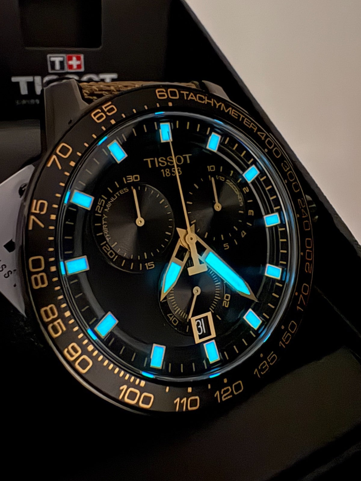 Reloj Tissot Super sport  Cronógrafo Con Esfera Negra para Hombre 45,5 mm PRODUCTO IMPORTADO